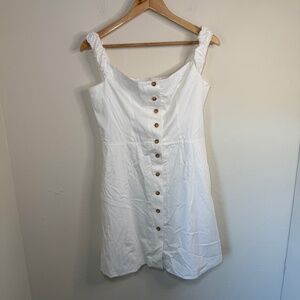 Favorite Daughter Dress Size 12 White Sleeveless Off Shoulder Lovesick Mini